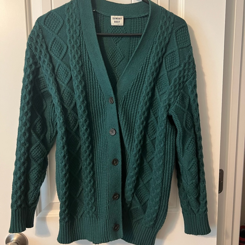 Aritzia Sunday Best Peggy Cable Knit Cardigan
